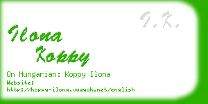 ilona koppy business card